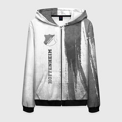Мужская толстовка на молнии Hoffenheim - white gradient по-вертикали