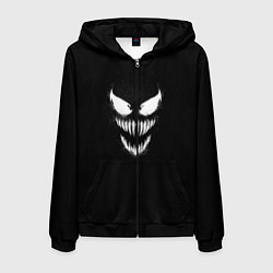 Мужская толстовка на молнии Веном во тьме