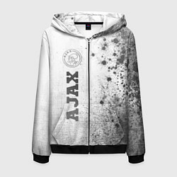 Мужская толстовка на молнии Ajax - white gradient по-вертикали