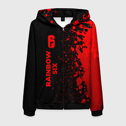 Мужская толстовка на молнии Rainbow Six - red gradient по-вертикали