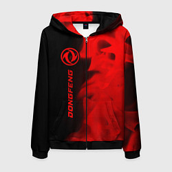 Толстовка 3D на молнии мужская Dongfeng - red gradient по-вертикали, цвет: 3D-черный