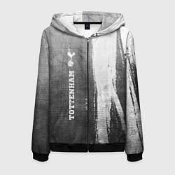 Мужская толстовка на молнии Tottenham - grey gradient по-вертикали