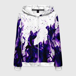 Мужская толстовка на молнии Фиолетовый огонь текстура