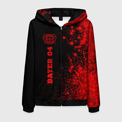 Мужская толстовка на молнии Bayer 04 - red gradient по-вертикали