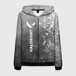 Мужская толстовка на молнии Valorant - grey gradient по-вертикали