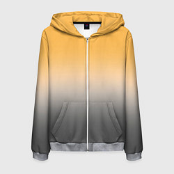 Мужская толстовка на молнии Бледный жёлто-серый градиент