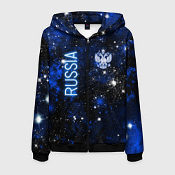 Мужская толстовка на молнии Звёздное небо России и герб