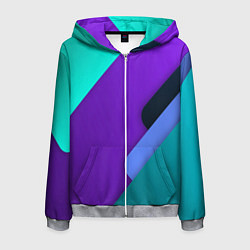 Толстовка 3D на молнии мужская Multicoloured, цвет: 3D-меланж