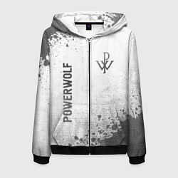 Мужская толстовка на молнии Powerwolf - white gradient вертикально