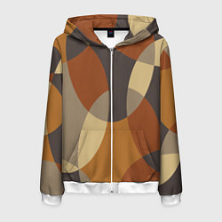 Толстовка 3D на молнии мужская Графические цветные текстуры и паттерны, цвет: 3D-белый