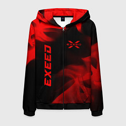 Мужская толстовка на молнии Exeed - red gradient вертикально