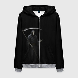 Толстовка 3D на молнии мужская Memento mortis, цвет: 3D-меланж