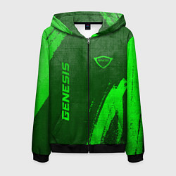 Мужская толстовка на молнии Genesis - green gradient вертикально