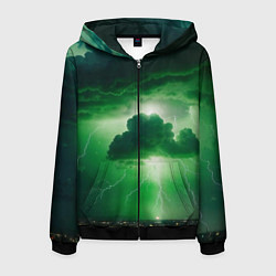 Мужская толстовка на молнии Зелёный гром