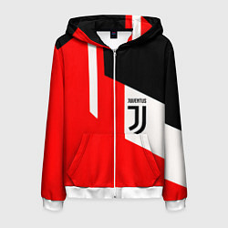 Толстовка 3D на молнии мужская Juventus sport geometry, цвет: 3D-белый