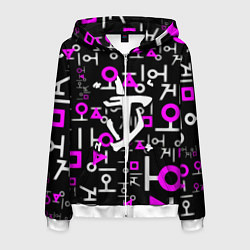 Мужская толстовка на молнии Doom неоновый паттерн