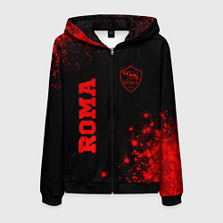 Толстовка 3D на молнии мужская Roma - red gradient вертикально, цвет: 3D-черный
