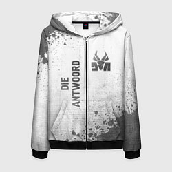 Толстовка 3D на молнии мужская Die Antwoord - white gradient вертикально, цвет: 3D-черный