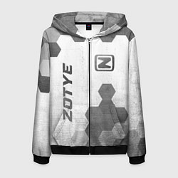 Толстовка 3D на молнии мужская Zotye - white gradient вертикально, цвет: 3D-черный