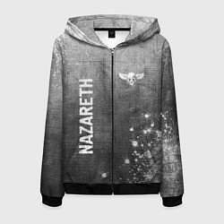 Мужская толстовка на молнии Nazareth - grey gradient вертикально