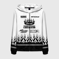 Мужская толстовка на молнии Dead white - Bones