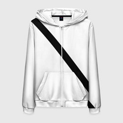 Толстовка 3D на молнии мужская Ремень безопасности пассажирский, цвет: 3D-белый