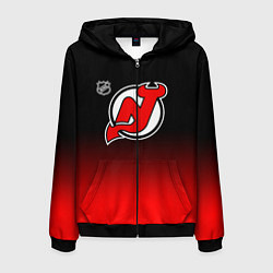 Мужская толстовка на молнии Нью Джерси Девилз - градиент