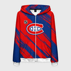 Мужская толстовка на молнии Монреаль Канадиенс - брызги