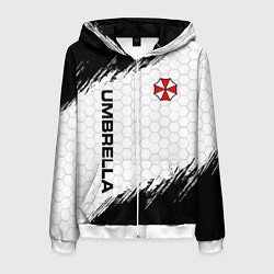 Мужская толстовка на молнии Амбрелла - белые соты