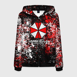 Толстовка 3D на молнии мужская Амбрелла текстура хаоса, цвет: 3D-черный