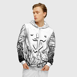 Толстовка 3D на молнии мужская Doom dark age, цвет: 3D-белый — фото 2