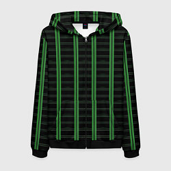 Толстовка 3D на молнии мужская Color black cage, цвет: 3D-черный