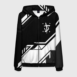 Толстовка 3D на молнии мужская Doom geometry black, цвет: 3D-черный