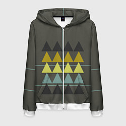 Мужская толстовка на молнии Абстрактный лес геометрический