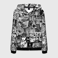 Толстовка 3D на молнии мужская Horror World of Junji Ito, цвет: 3D-черный