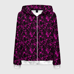 Мужская толстовка на молнии Черно бордовый абстрактный узор