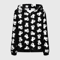 Толстовка 3D на молнии мужская Annoying dog pattern - Undertale, цвет: 3D-черный