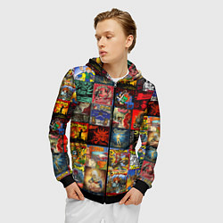 Толстовка 3D на молнии мужская Элизиум - обложки альбомов и песен, цвет: 3D-черный — фото 2