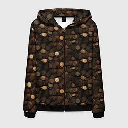 Мужская толстовка на молнии Монеты - паттерн