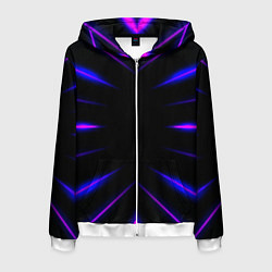 Толстовка 3D на молнии мужская Color black neon neon, цвет: 3D-белый