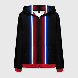 Мужская толстовка на молнии Color white blue red neon