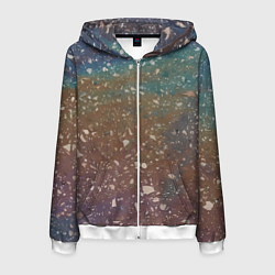 Мужская толстовка на молнии Мокрый маслянный асфальт