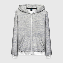 Толстовка 3D на молнии мужская Снег сугробы, цвет: 3D-белый