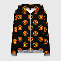 Мужская толстовка на молнии Manchester United Pattern