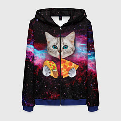 Мужская толстовка на молнии Кот с едой