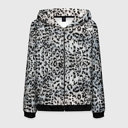 Толстовка 3D на молнии мужская White Jaguar, цвет: 3D-черный