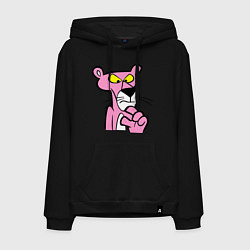 Толстовка-худи хлопковая мужская Розовая пантера, цвет: черный