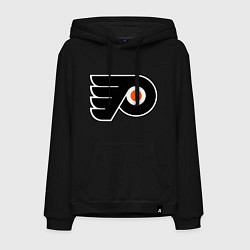 Толстовка-худи хлопковая мужская Philadelphia Flyers, цвет: черный