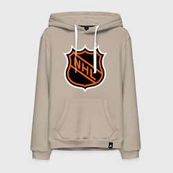 Толстовка-худи хлопковая мужская NHL, цвет: миндальный