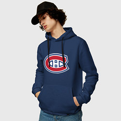 Толстовка-худи хлопковая мужская Montreal Canadiens, цвет: тёмно-синий — фото 2